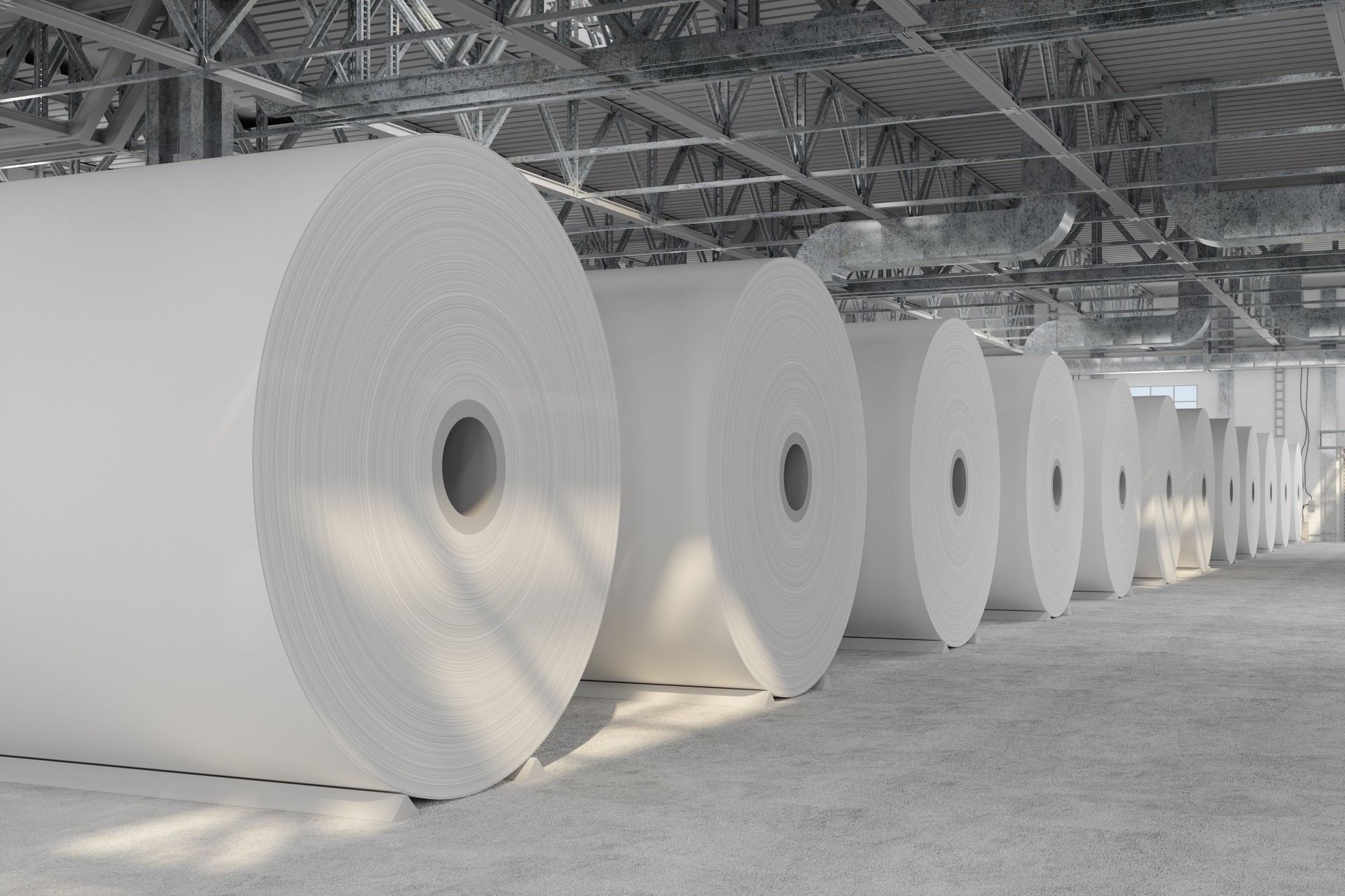 Thermal Paper Rolls In Warehouse